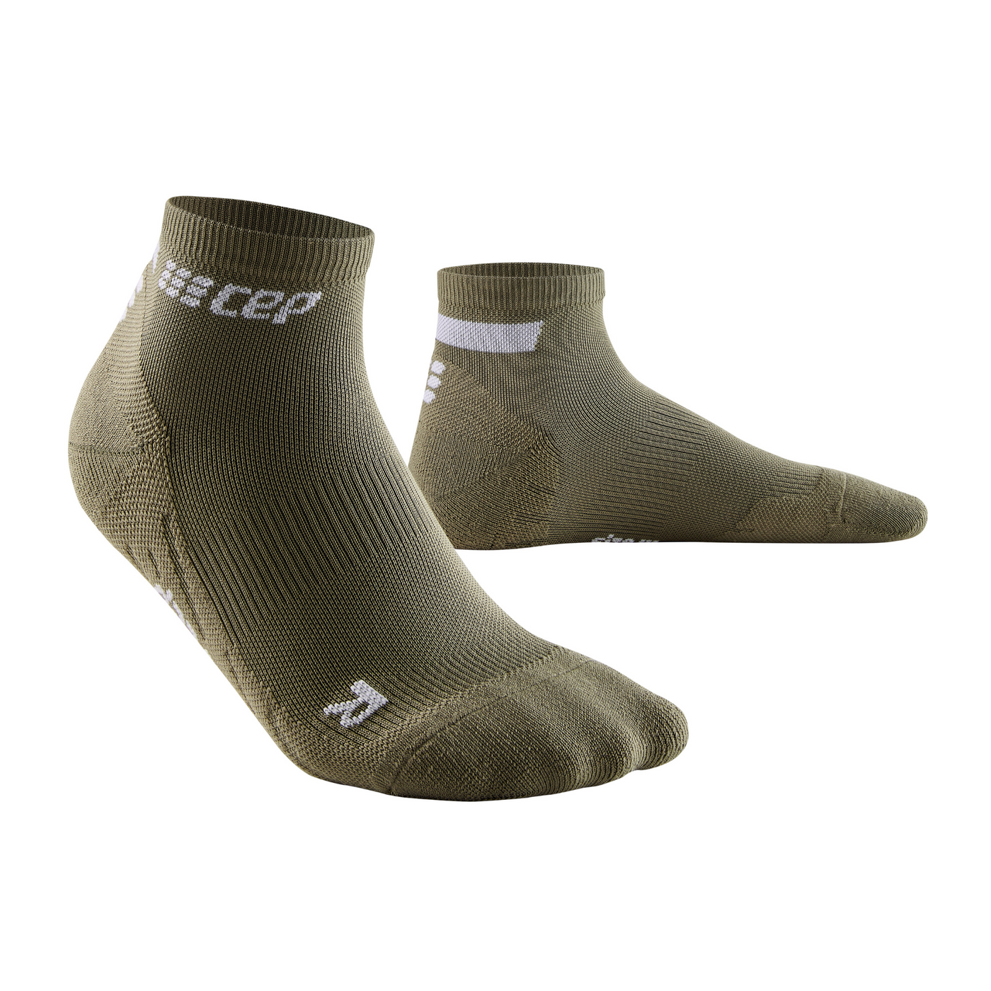 The Run Low Cut Socks 4.0, Women, Olive, Front View