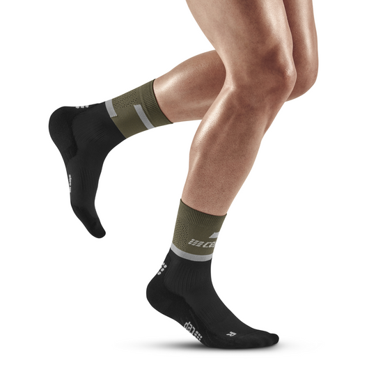 The Run Compression Mid Cut Κάλτσες 4.0, Ανδρικές, Ελιάς