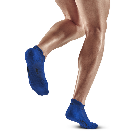 The run no show calcetines 4.0, hombre, azul, modelo vista trasera