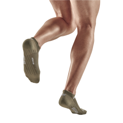 The Run No Show Socks 4.0, Men, Olive, Back View Model