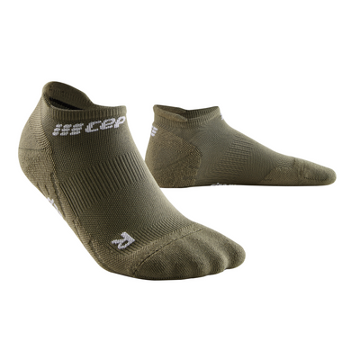 The Run No Show Socks 4.0, Men, Olive, Front View