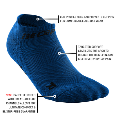 The Run No Show Socks 4.0, Women, Blue, Detail