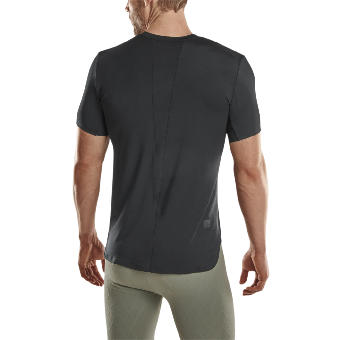 Run Short Sleeve Shirt 4.0, Men, Black, Back-View Model