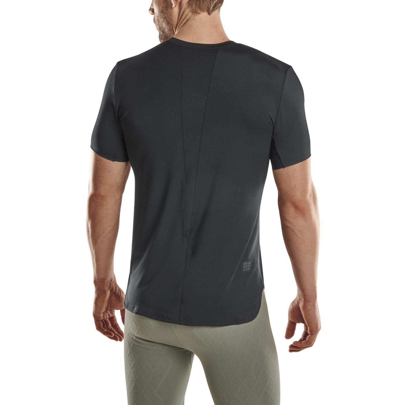 Run Short Sleeve Shirt 4.0, Men, Black, Back-View Model