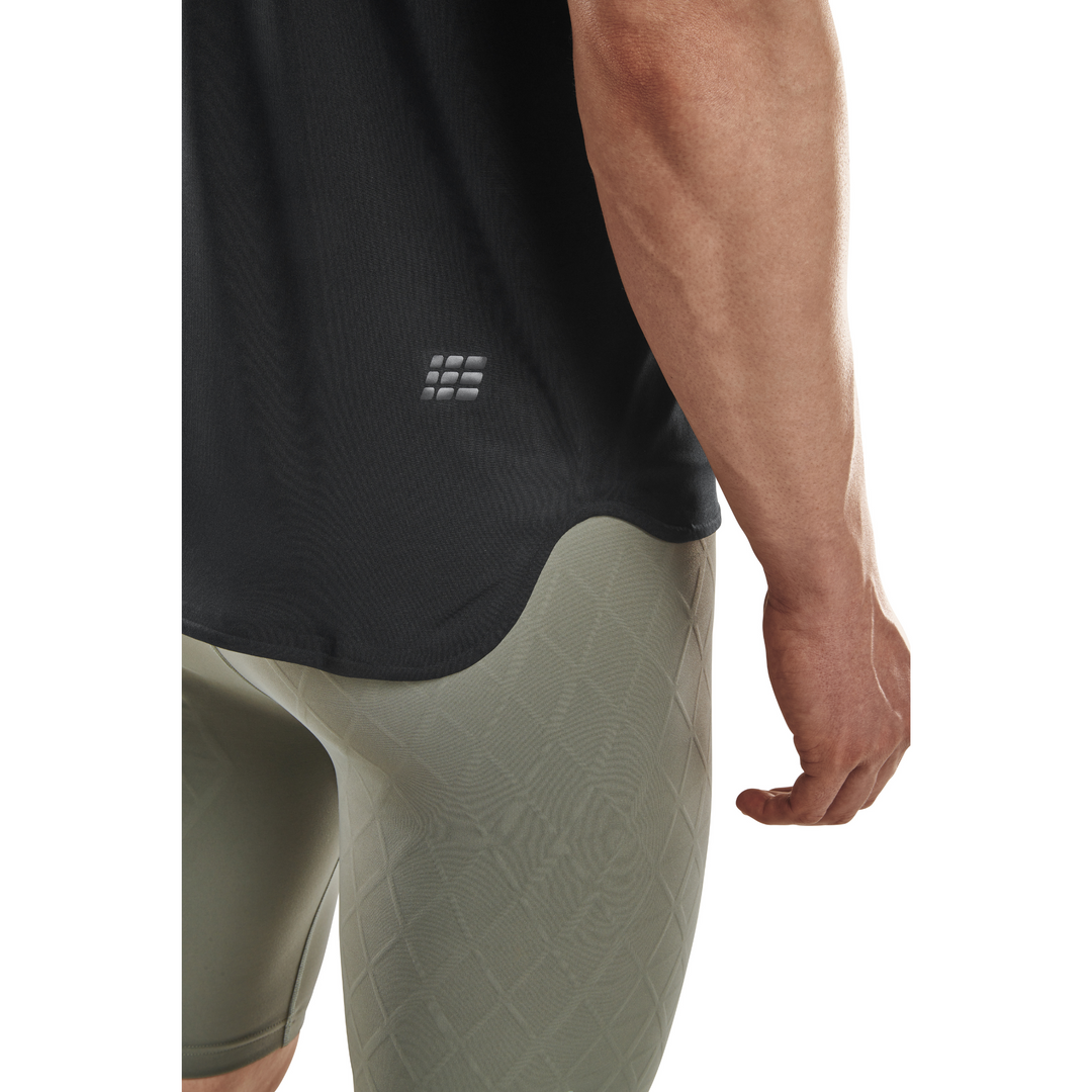 Run Short Sleeve Shirt 4.0, Men, Black, Details
