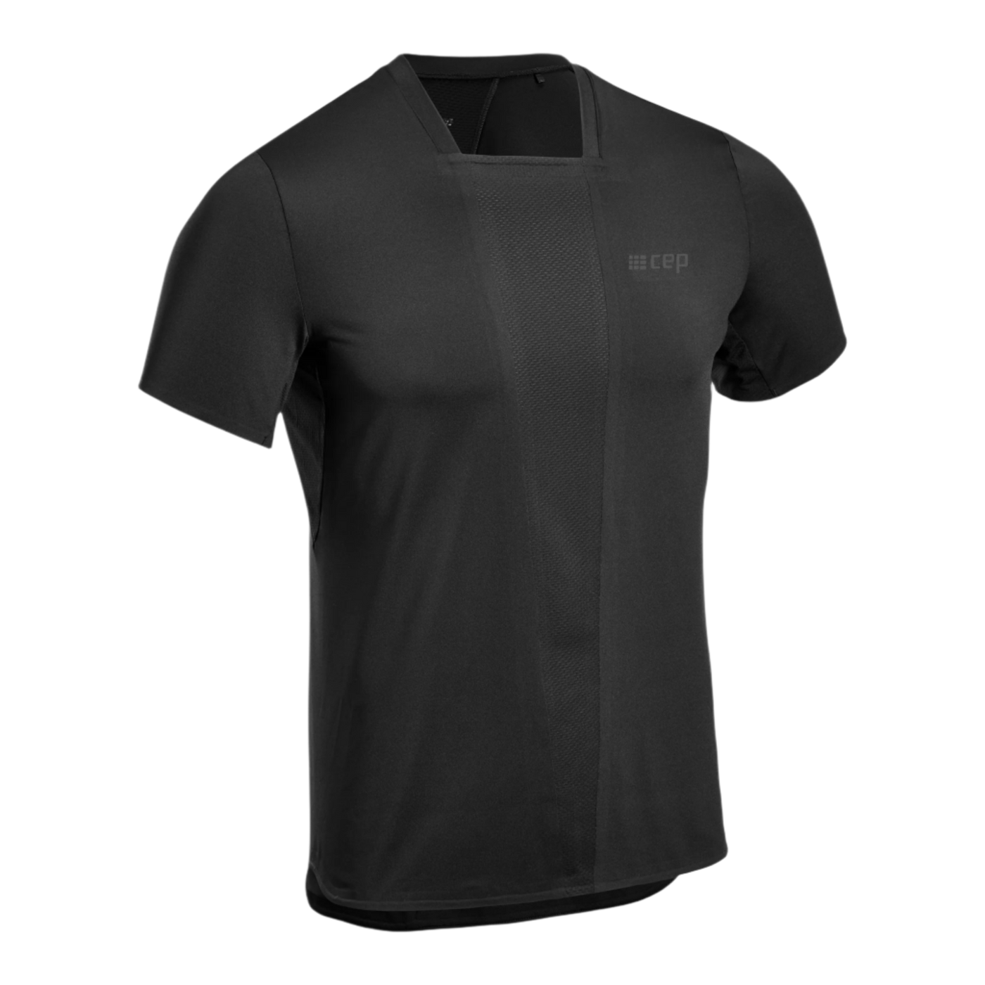 Run Short Sleeve Shirt 4.0, Men, Black, Front View