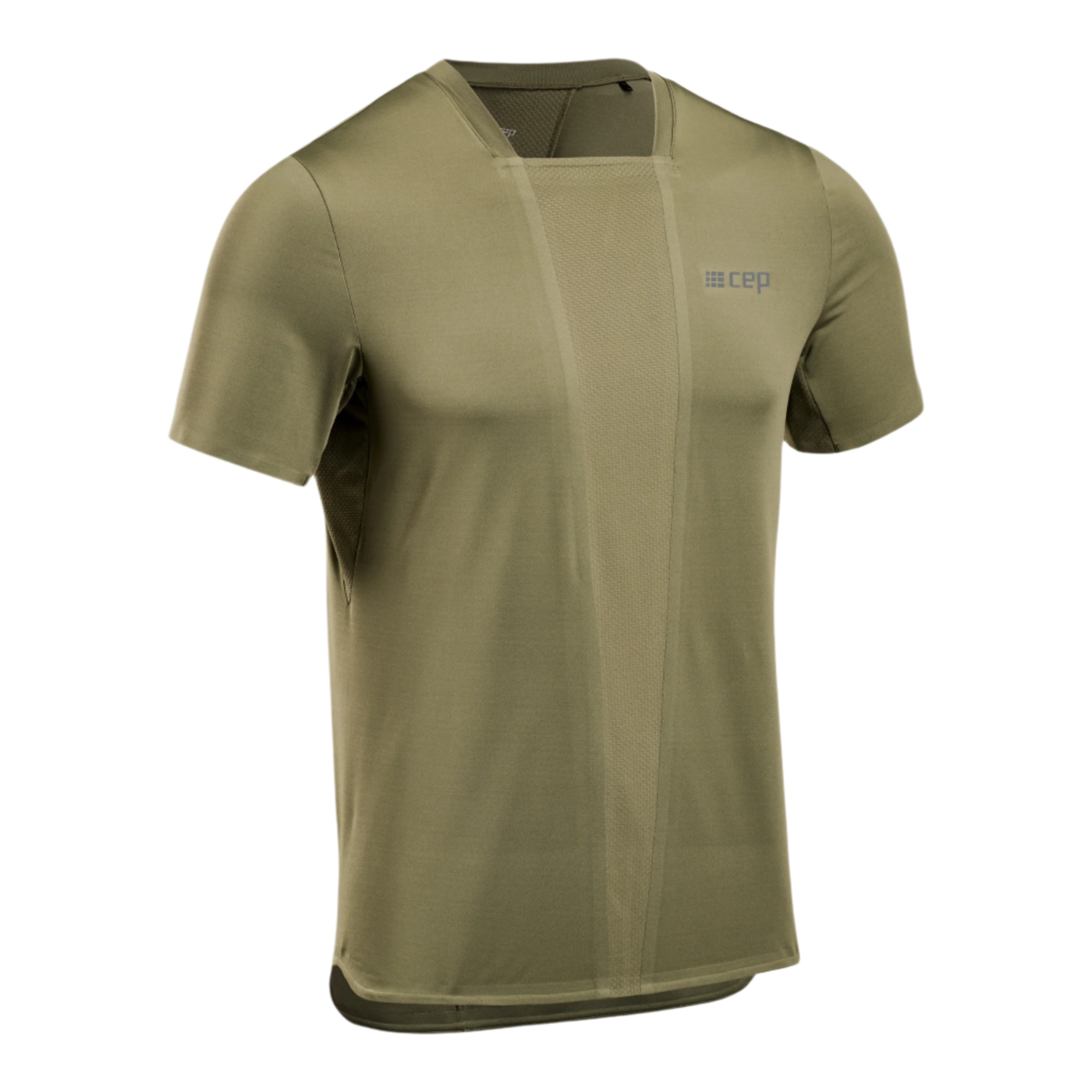 Run Short Sleeve Shirt 4.0, Men, Olive, Front View