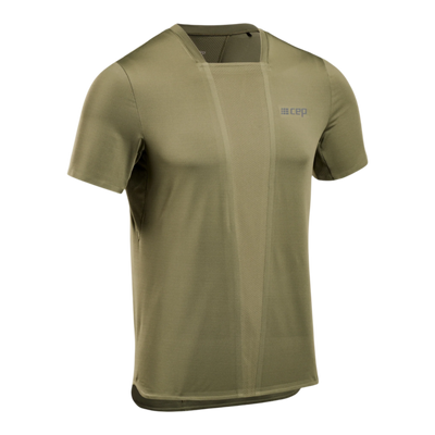 Run Short Sleeve Shirt 4.0, Men, Olive, Front View