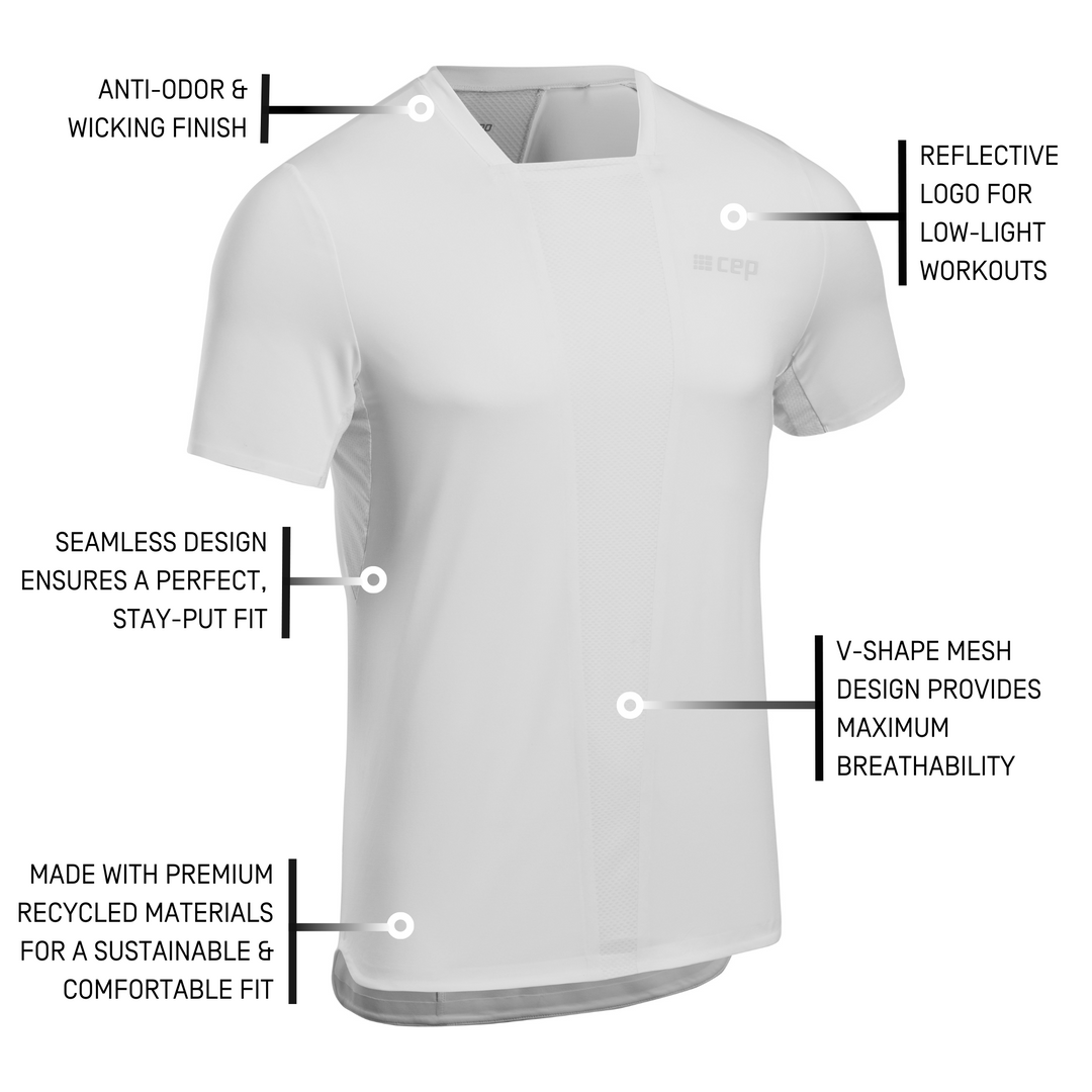 Run Short Sleeve Shirt 4.0, Men, White, Details 2