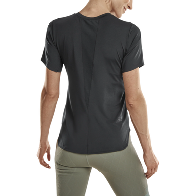 Run Short Sleeve Shirt 4.0, Women, Black, Back-View Model
