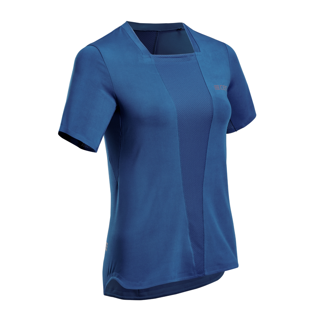 Run Short Sleeve Shirt 4.0, Women, Royal Blue, Front View