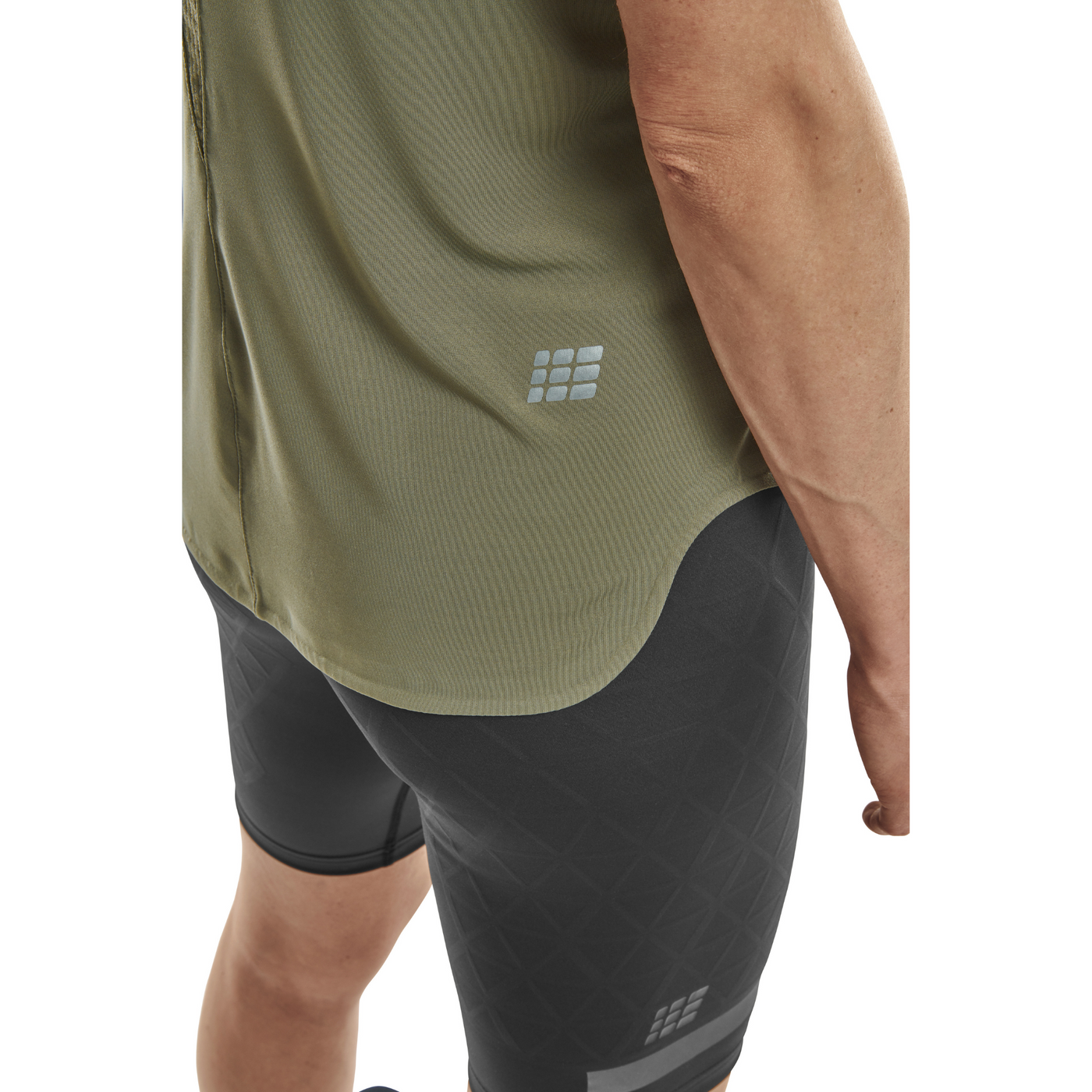 Run Short Sleeve Shirt 4.0, Women, Olive, Back Detail