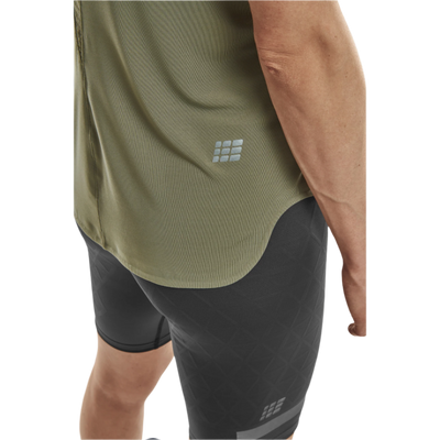 Run Short Sleeve Shirt 4.0, Women, Olive, Back Detail