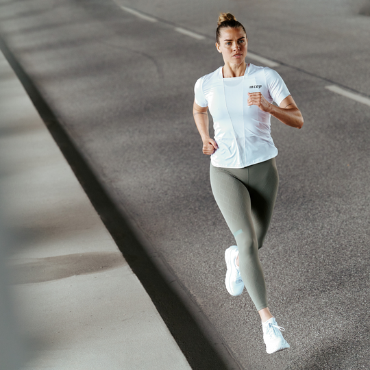Run Short Sleeve Shirt 4.0, Women, Olive, Lifestyle