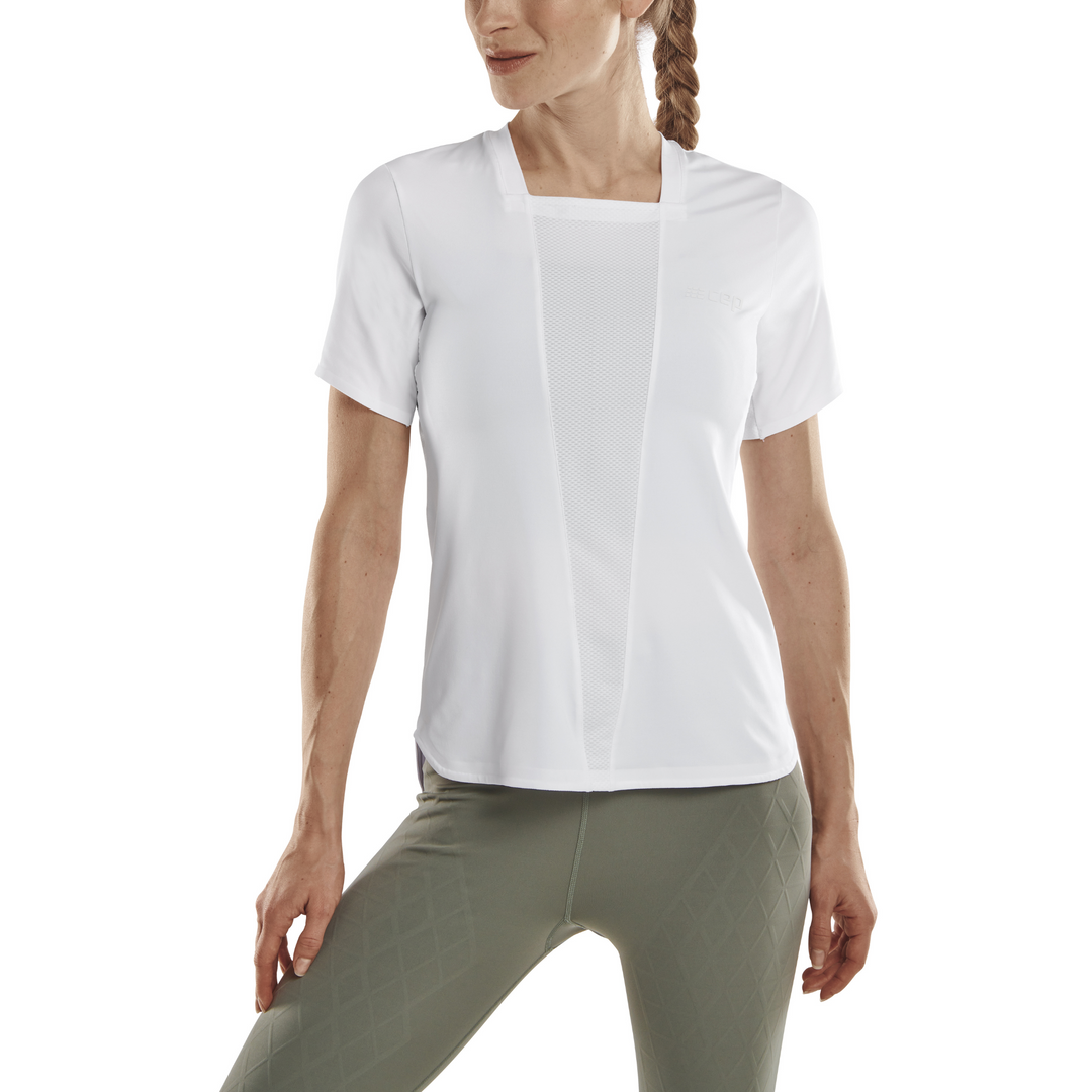 Camiseta de manga corta Run 4.0, mujer, blanco