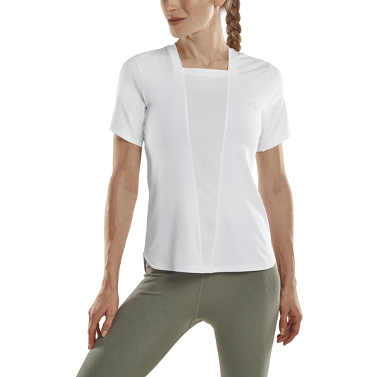 Run κοντομάνικο πουκάμισο 4.0, γυναικείο, λευκό
