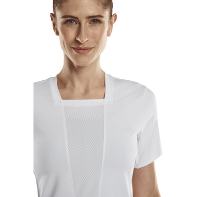 Run Short Sleeve Shirt 4.0, Women, White, Front Detail