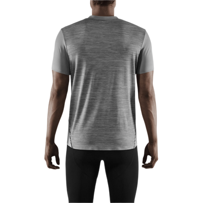 Run Shirt Short Sleeve, Men, Grey, Back View Model