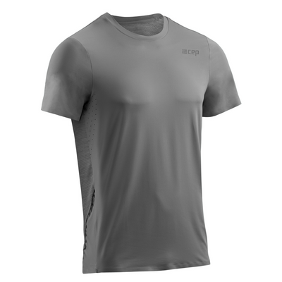 Run Shirt Short Sleeve, Men, Grey, Front View