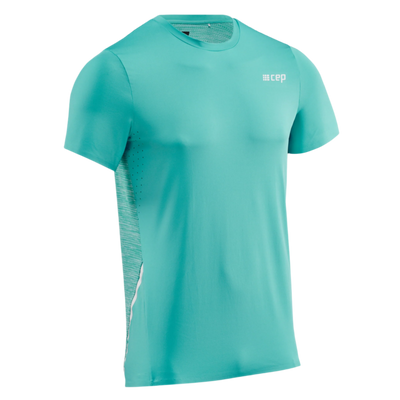 Run Shirt Short Sleeve, Men, Ocean, Front View