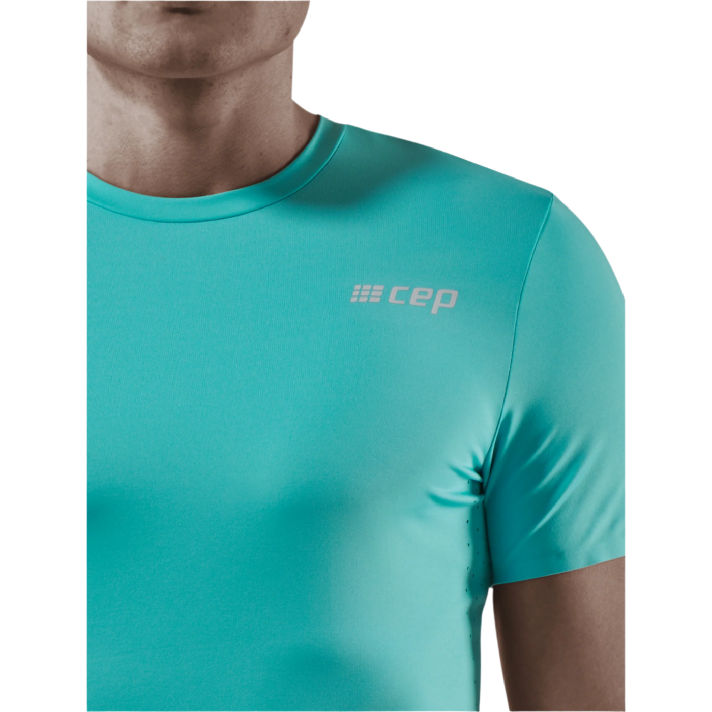 Run Shirt Short Sleeve, Men, Ocean, Detail