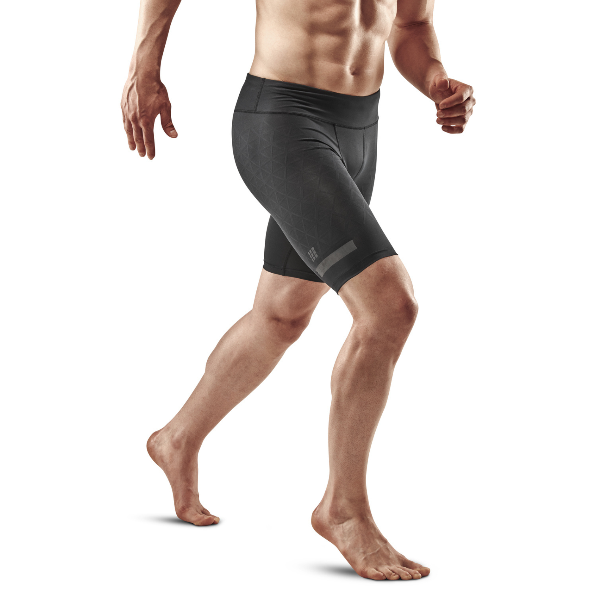 The run support shorts, hombres, negro
