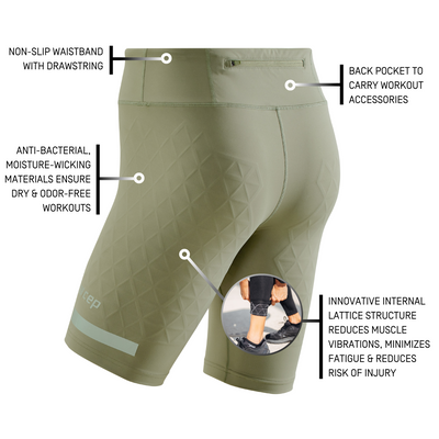 The Run Support Shorts, Men, Olive, Details