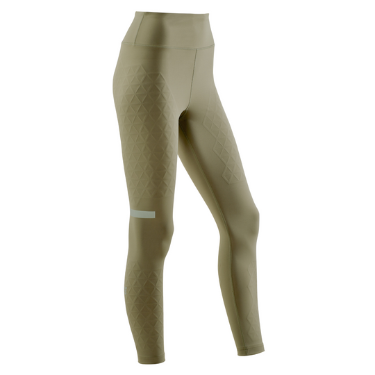 The Run Support Tights, Women, Olive, Front View