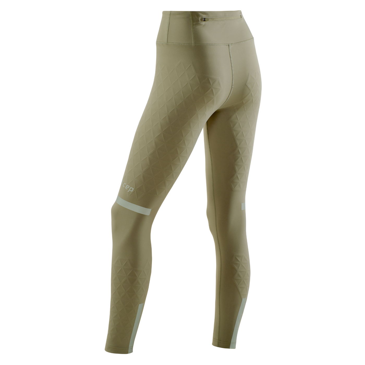 The Run Support Tights, Women, Olive, Back View