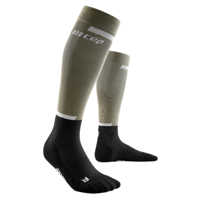 The Run Compression Tall Socks 4.0, Men, Olive/Black, Front View