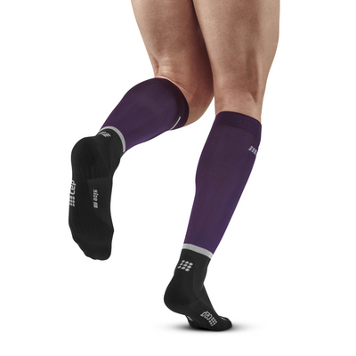 The Run Compression Tall Socks 4.0, Men, Violet/Black, Back View Model