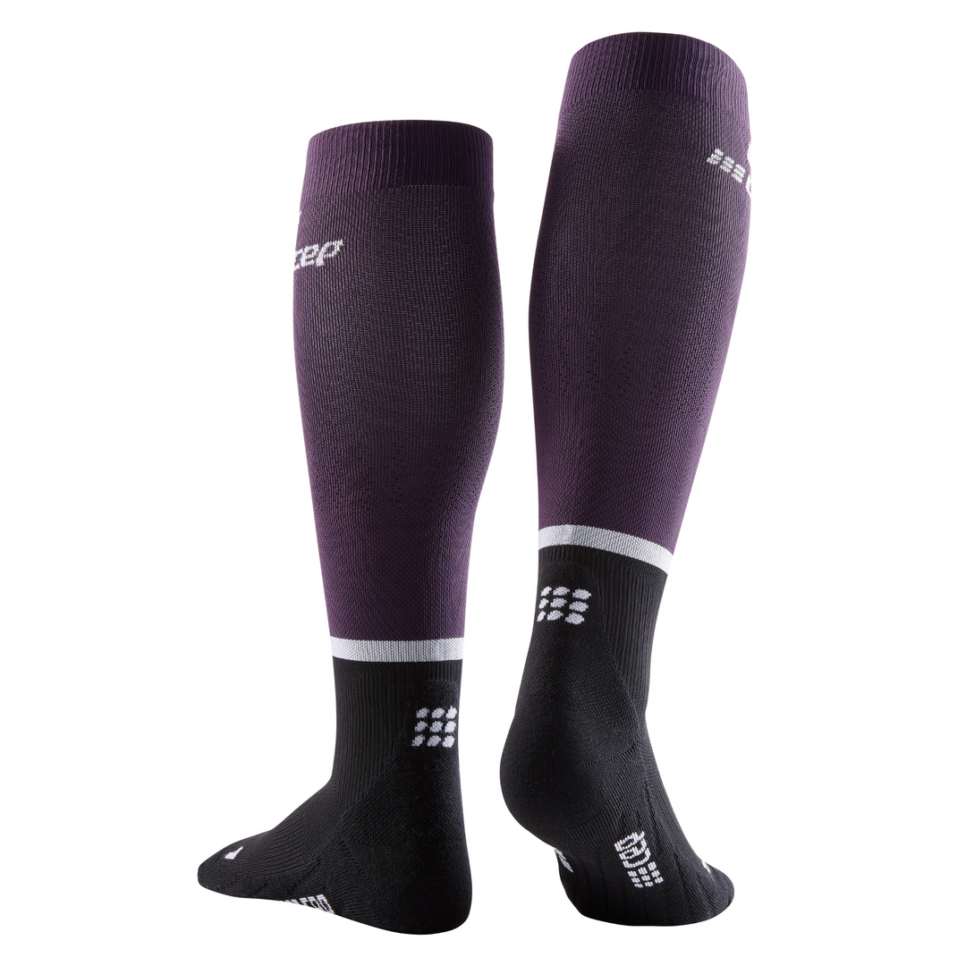 The Run Compression Tall Socks 4.0, Men, Violet/Black, Back View