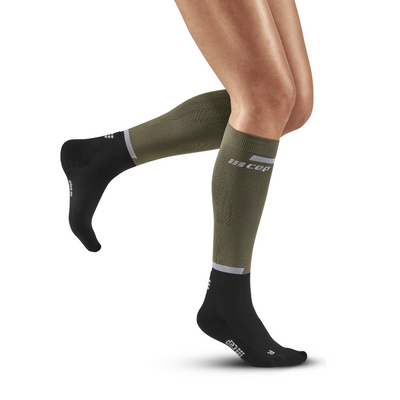 The Run Compression Tall Socks 4.0, Women, Olive/Black