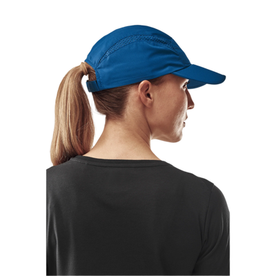 Run Cap, Blue, Back View Model, Women