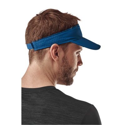 Run Visor, Blue, Back View, Men
