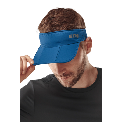 Run Visor, Blue, Front Alternate View, Men
