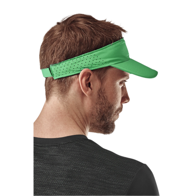 Run Visor, Green, Back View, Men
