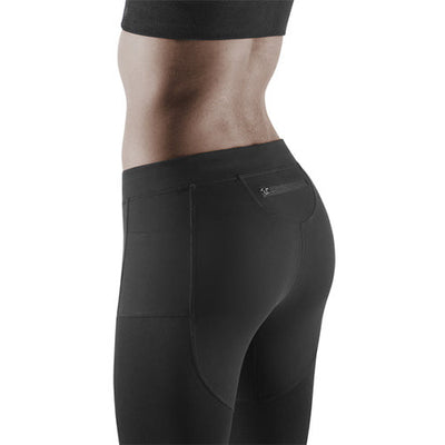Compression Run Tights 3.0, Women, Black, Back Detail