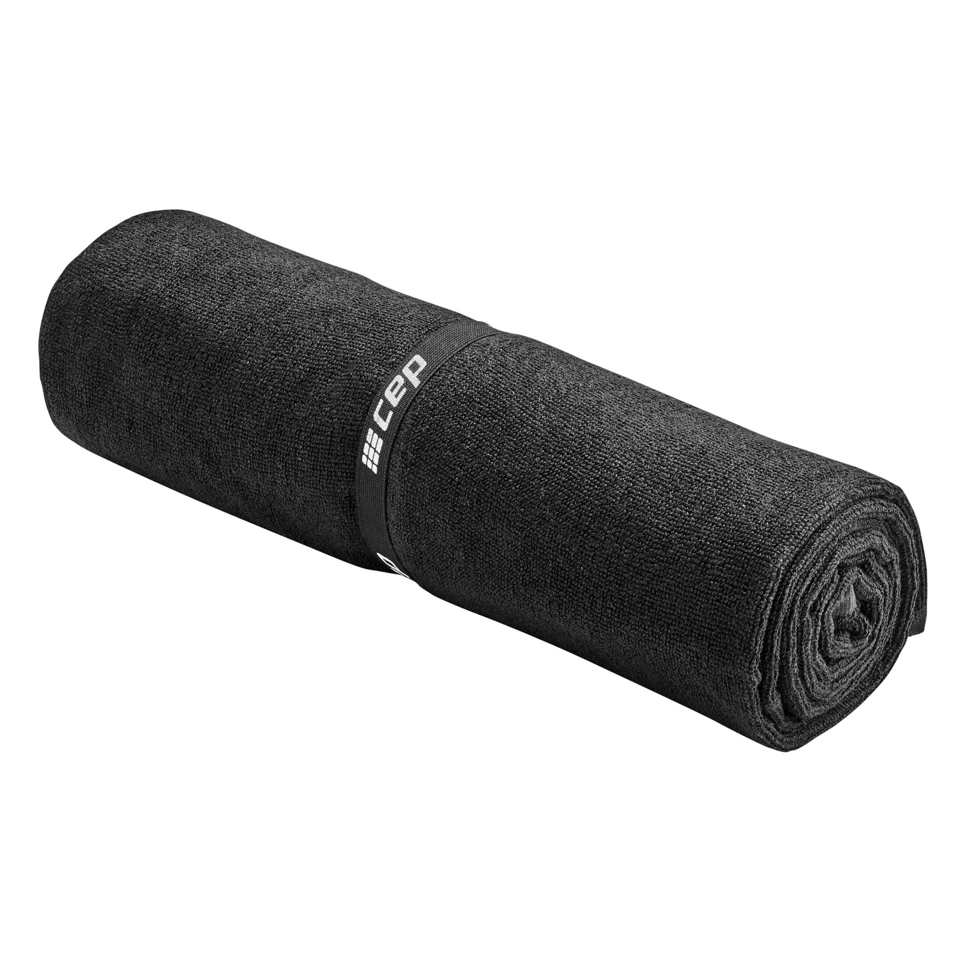 Sports Towel, Black, Rolled