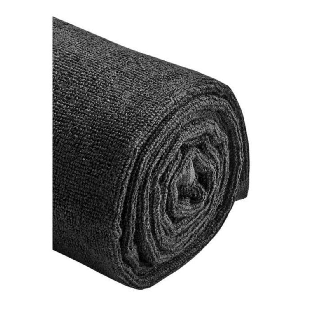Αθλητική πετσέτα, μαύρη, λεπτομέρειες 2