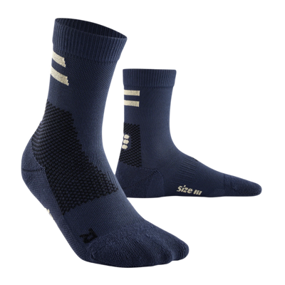 Training Mid Cut Compression Socks, Men, Peacoat Training, Front View
