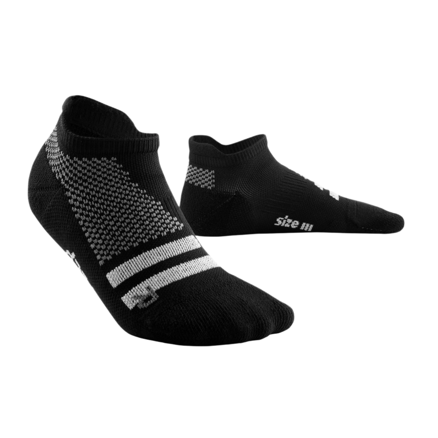 Training No Show Socks, Women, Black Training, Front View
