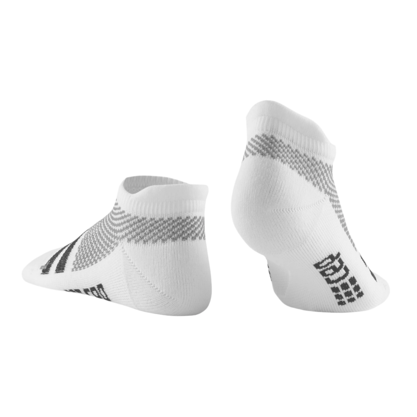 Training No Show Socks, Women, White Training, Back View