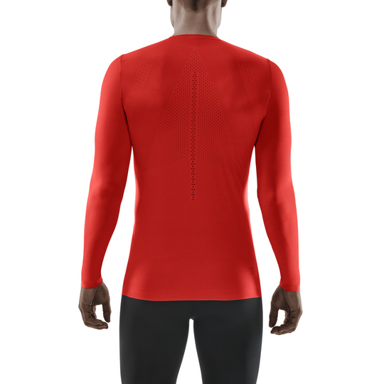 Ultralight Long Sleeve Shirt, Men, Lava, Back View Model