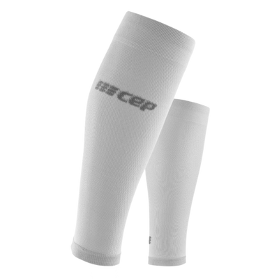 Ultralight Compression Calf Sleeves, Men, Carbon/White, Front View