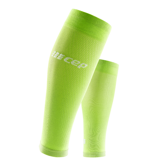Ultralight Compression Calf Sleeves, Women, Flash Green, Front View