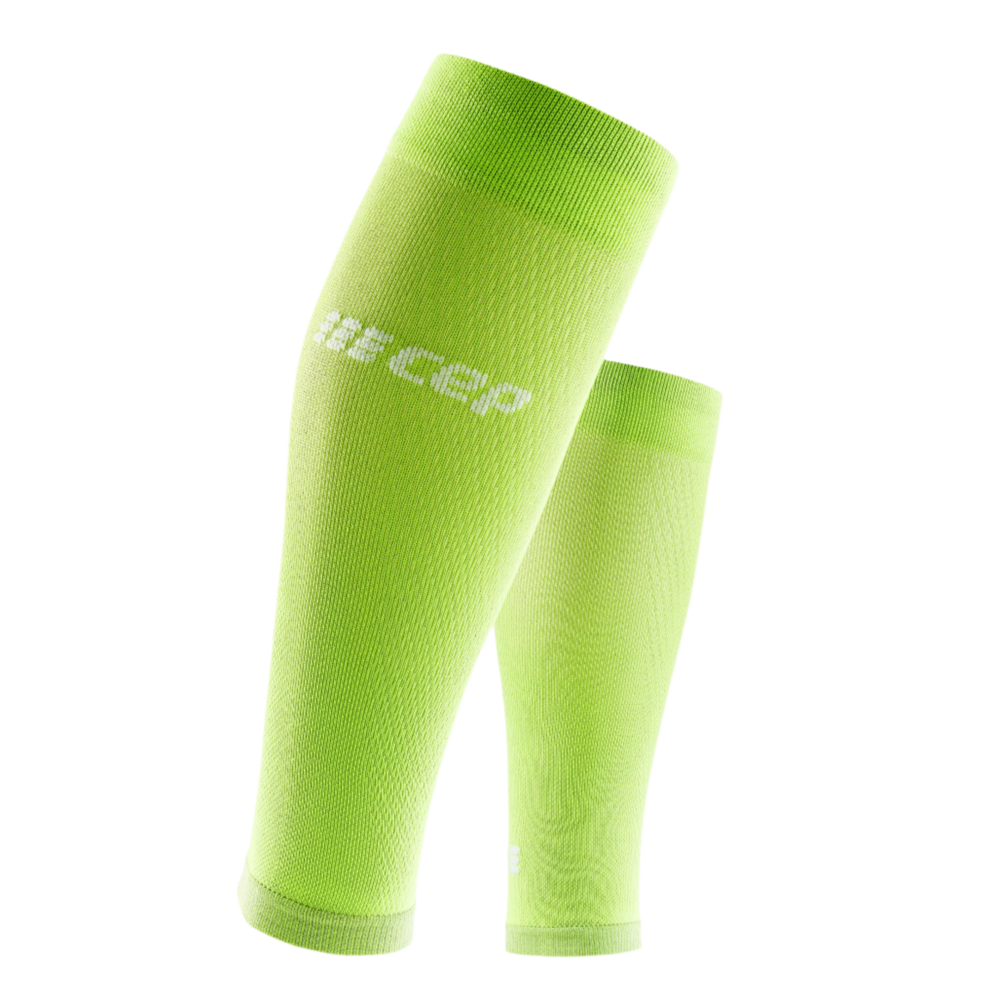 Ultralight Compression Calf Sleeves, Women, Flash Green, Front View