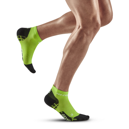 Εξαιρετικά Ελαφριές Κάλτσες Συμπίεσης Χαμηλής Κοπής, Ανδρικές, Πράσινες Λάμψης