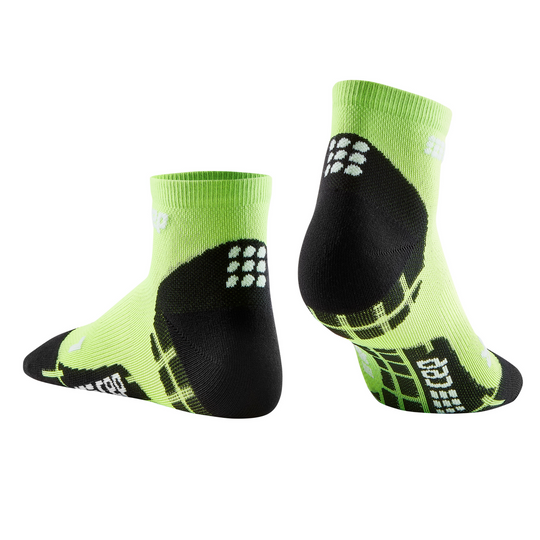 Ultralight Low Cut Compression Socks, Men, Flash Green, Back View