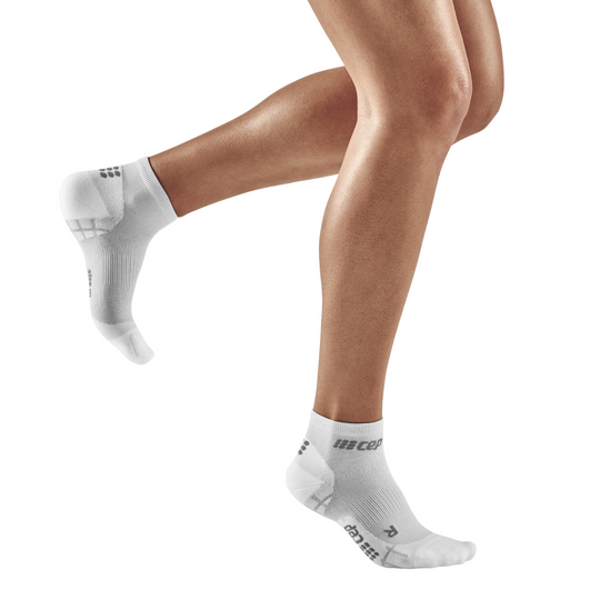 Εξαιρετικά Ελαφριές Κάλτσες Συμπίεσης Χαμηλής Κοπής, Γυναικείες, Carbon/Λευκά